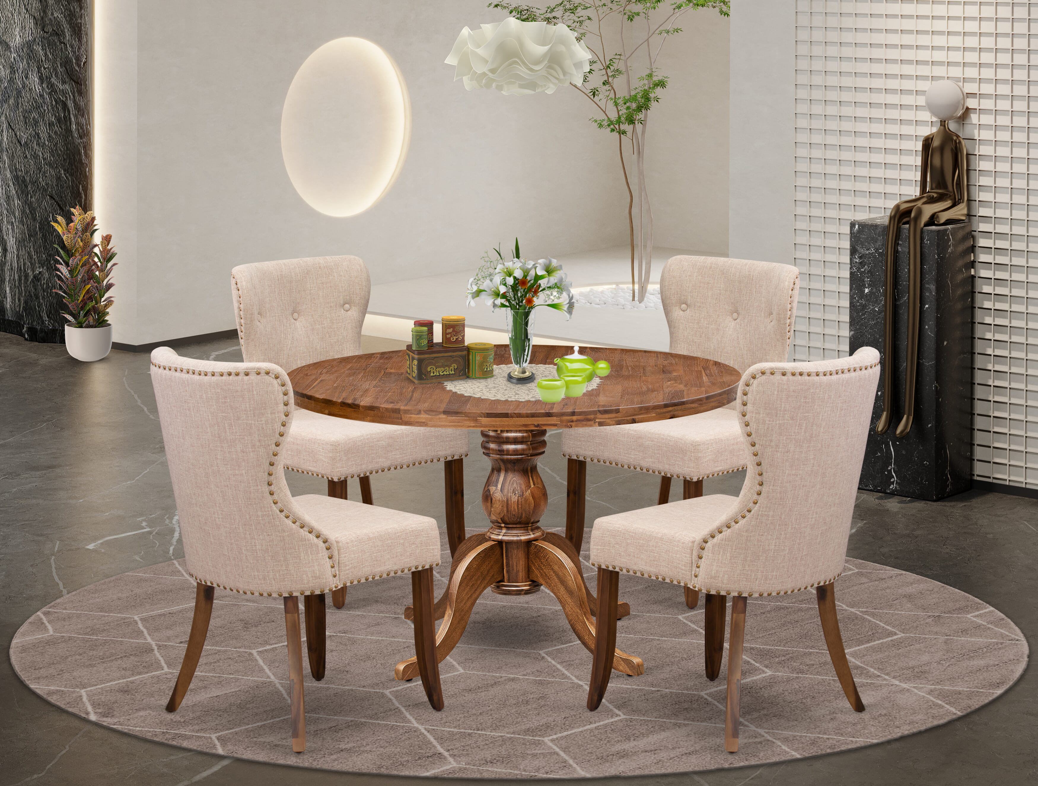 Red Barrel Studio® 9477AC1E48A64A86816866AD13DB447C 5 Piece Dining Set ...